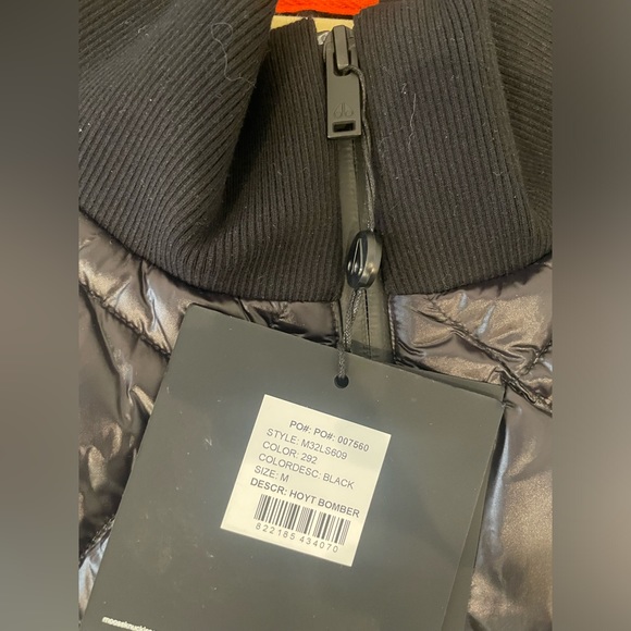 NWT Men’s Moose Knuckles Hoyt bomber black zip up jacket. Puffer/sweater - Picture 5 of 7